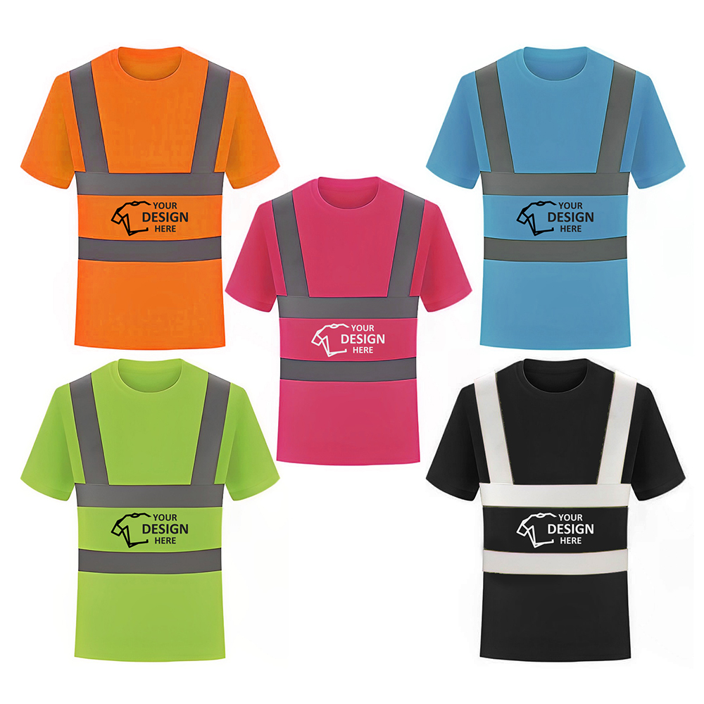 High Visibility Reflective Construction Safety T Shirt Group