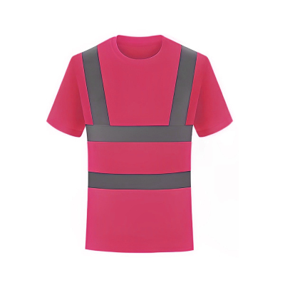 Customized Safety T-Shirt With High Visible Reflective Strips