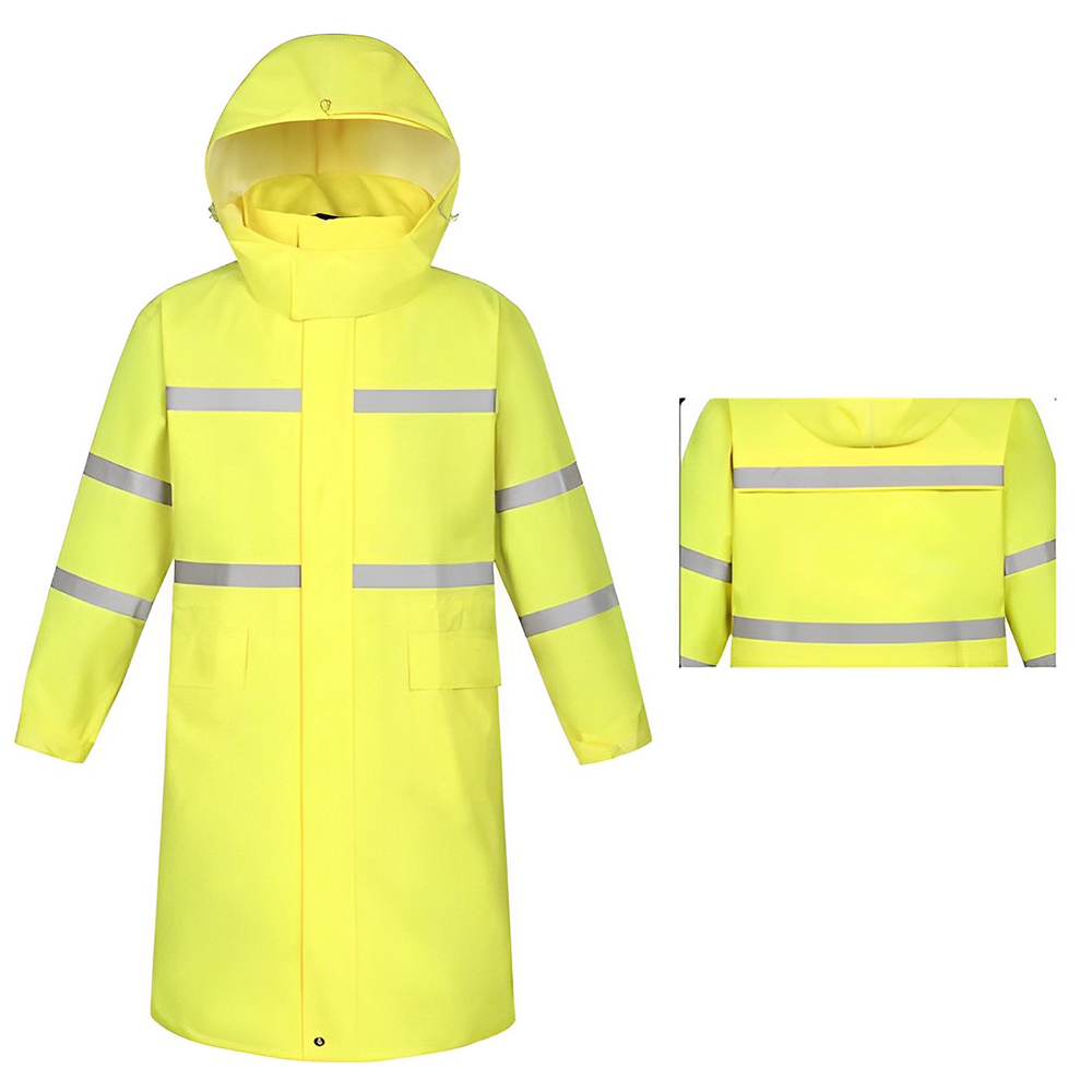 Safety Jacket Reflective Raincoat High Visibility Yellow