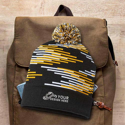 Promotional Bar Knit Cap with Cuff