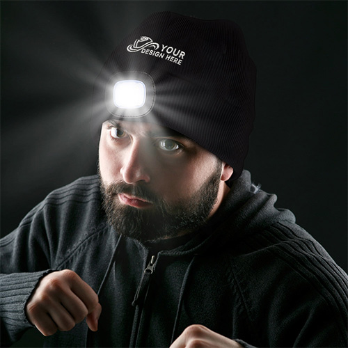 Promotional Knit Beanie With LED Light