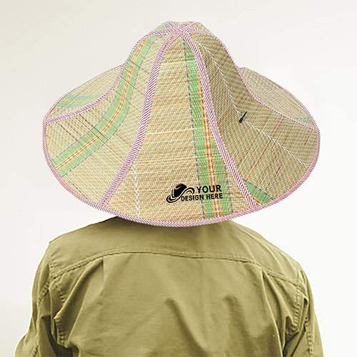 Custom Big Brim Straw Foldable Sunscreen Hat