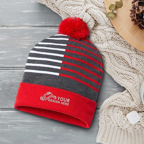 Promotional Half Color Knit Cap with Cuff