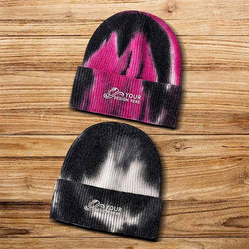 Custom Winter Warm Knitted Hat Tie-Dye