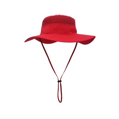 Custom Wide Brim Bucket Hat With Drawstring