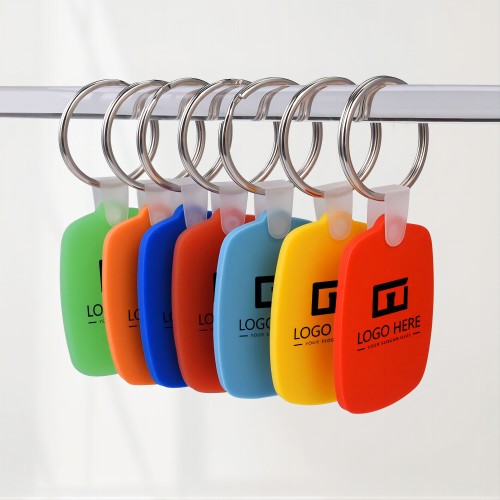 Oval Shaped Silicone Keychain