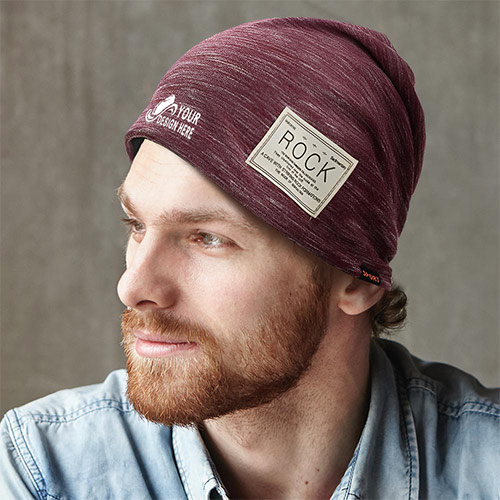 Custom Thin Slouchy Beanie Hat for Men