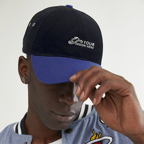 Custom Lightweight Brushed 2-Tone Cotton Twill Sandwich Cap