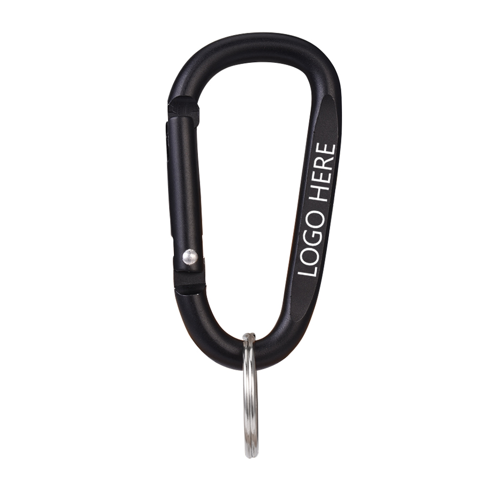Carabiner Keychains Black with Logo
