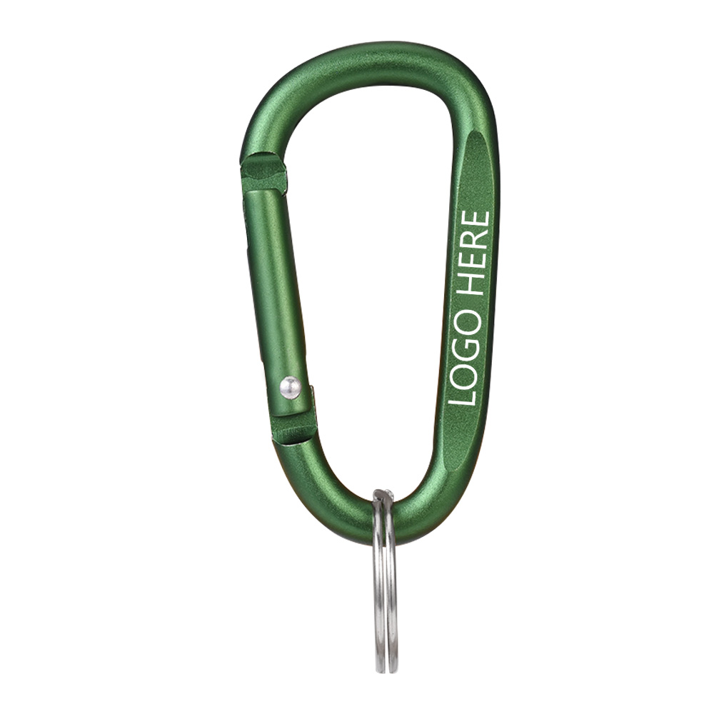Carabiner Keychains Green with Logo