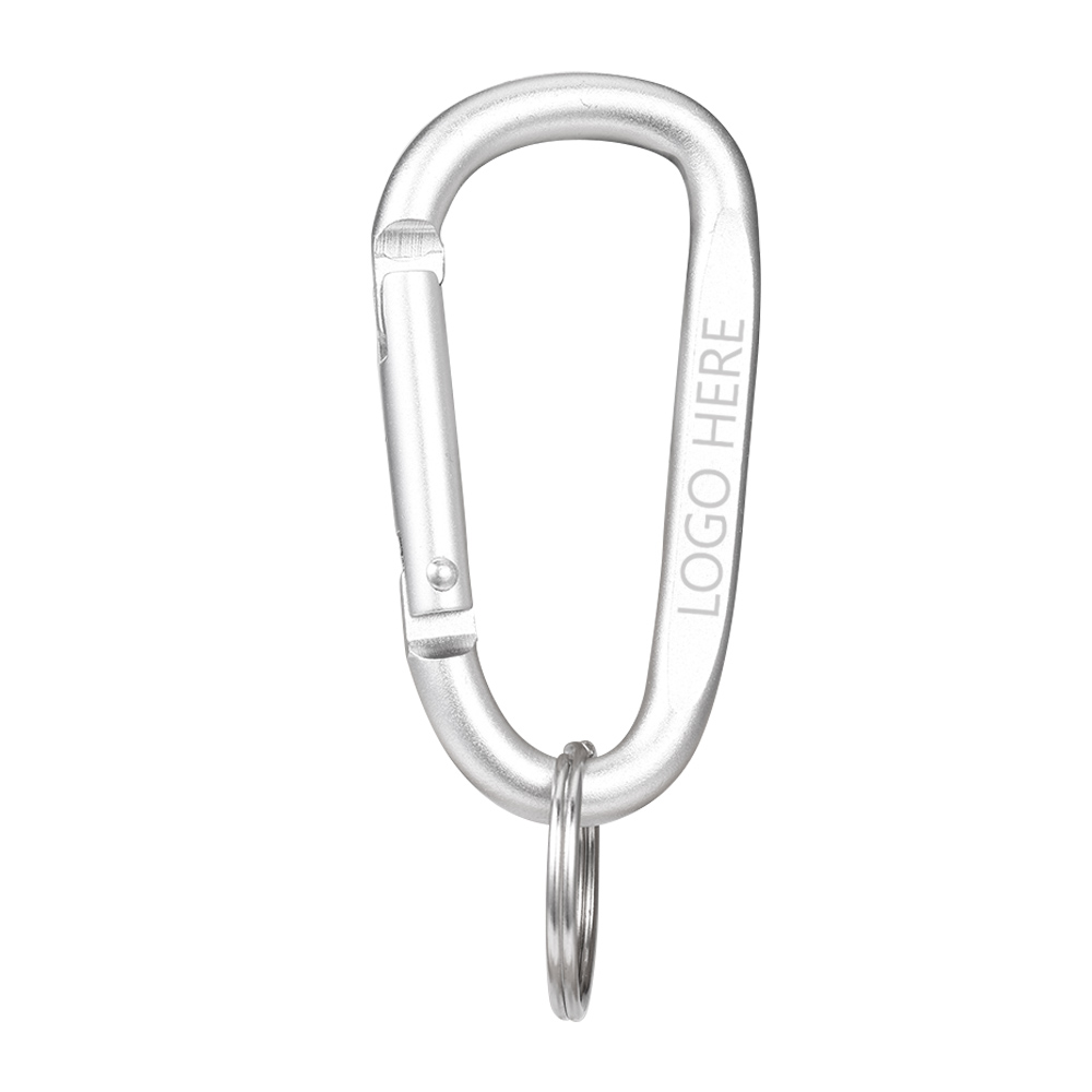 Carabiner Keychains Silver with Logo