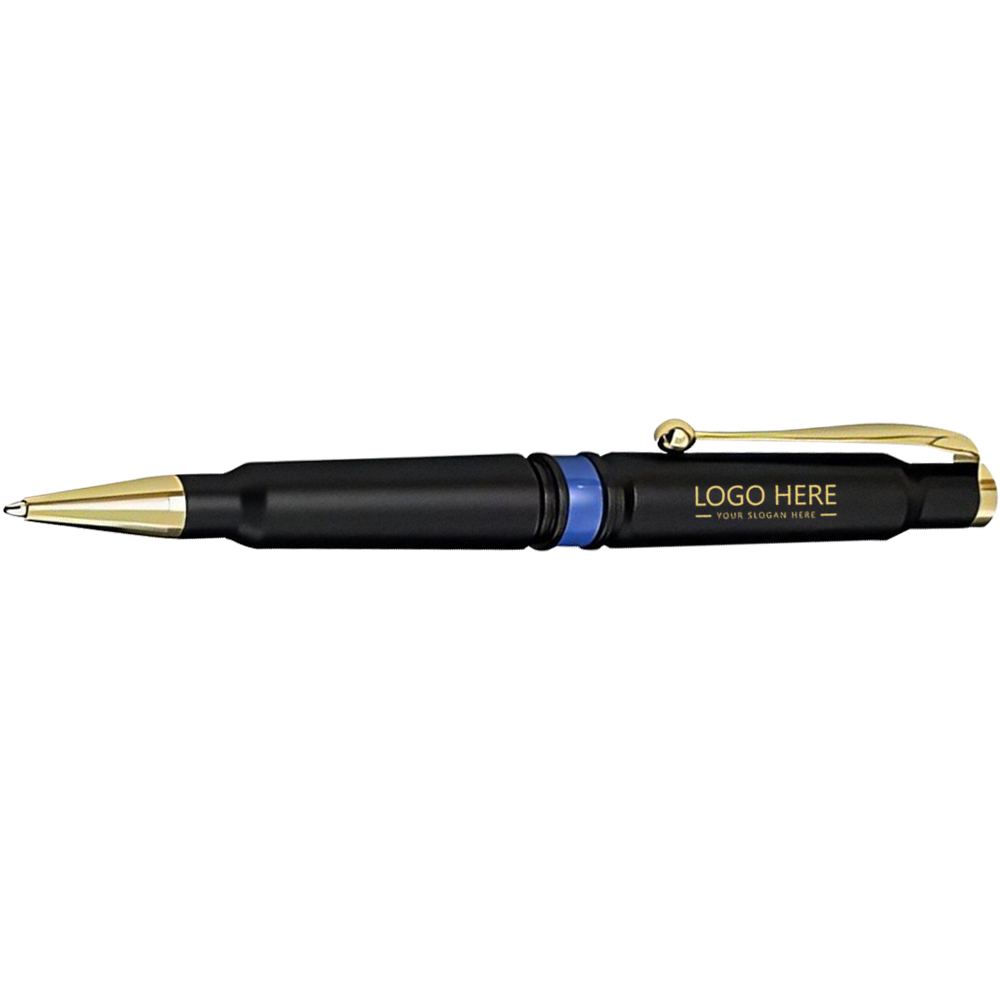 logo Baked Lacquer Abrasion Resistant Brass Frosted Twist Pen