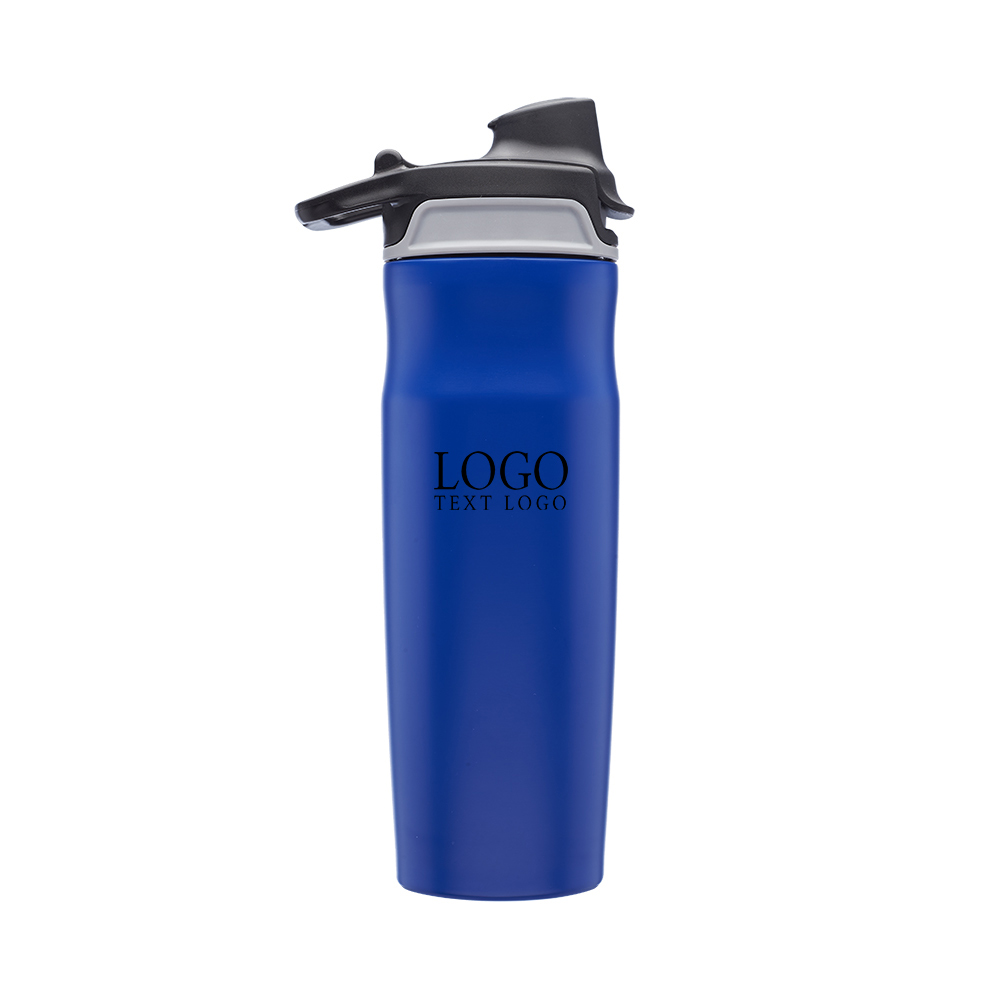 20 oz Juno Water Bottle with Flip Lid Blue With Logo