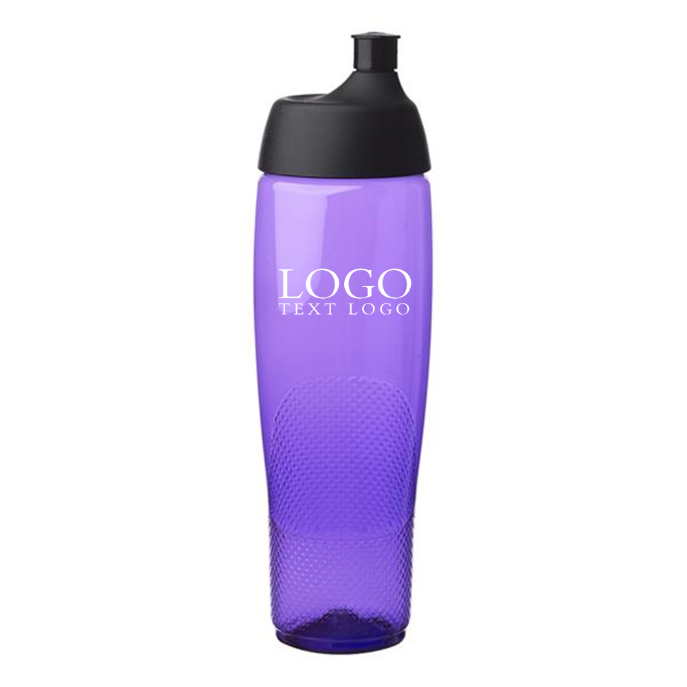 22 oz Enlace Vaus Plastic Water Bottle Purple With Logo
