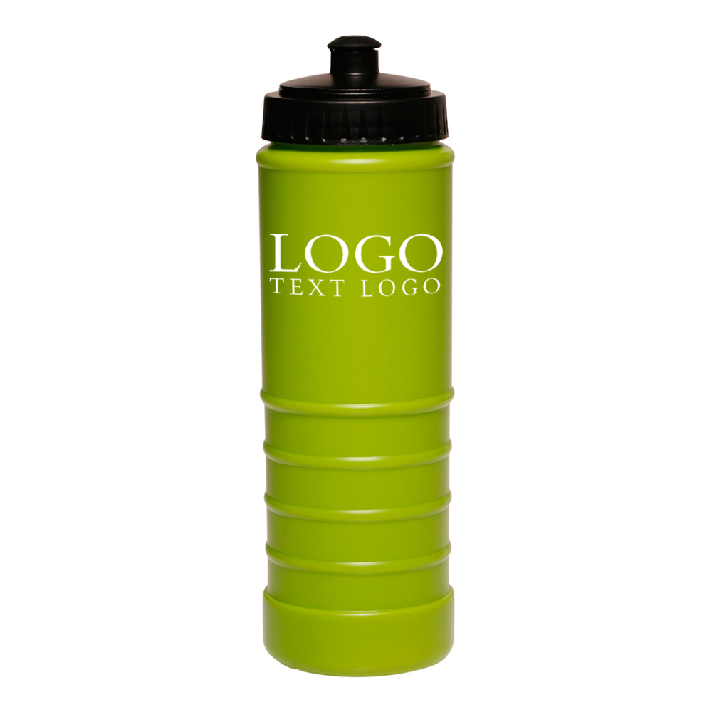 23 oz Plastic Water Bottle Lime Green With Logo