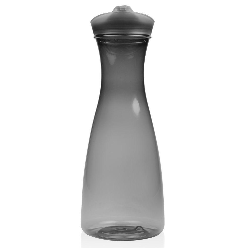 34 oz Clear Plastic Carafes with Lid Smoke Blank