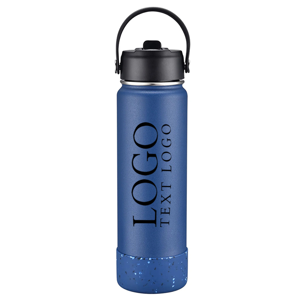 Highpeak 27 oz Vacuum Insulated Water Bottle Navy BLue With Logo
