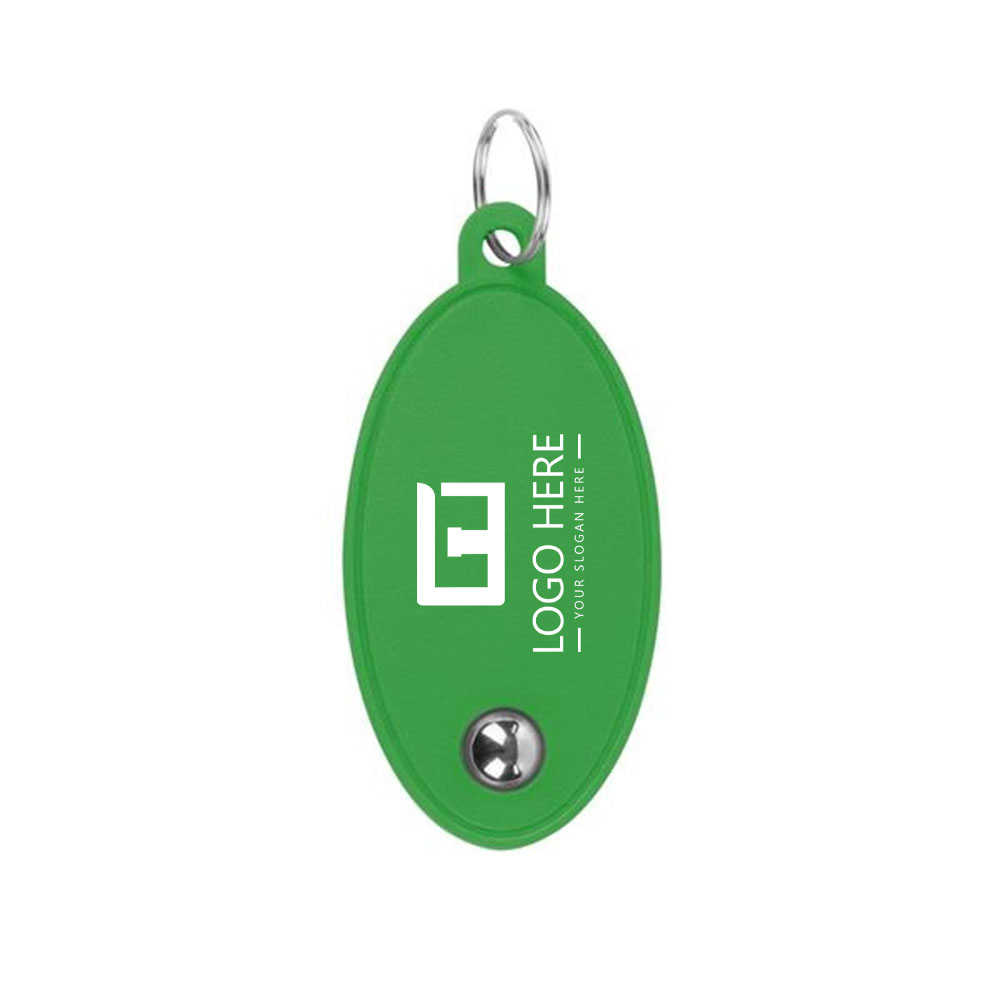 Double Side Fidget Rolling Ball Key Ring Green With Logo