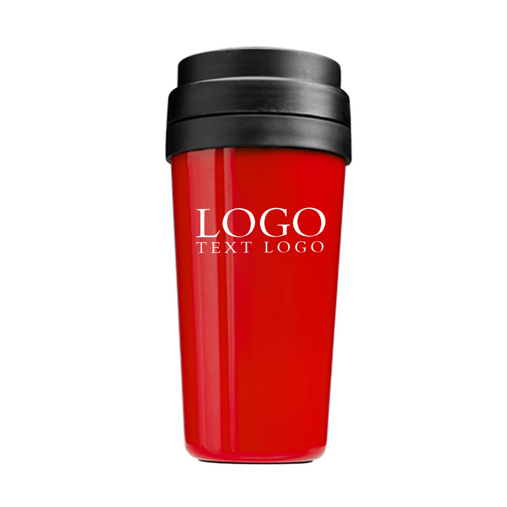 16 oz Customized Insulated Tumblers Red With Logo