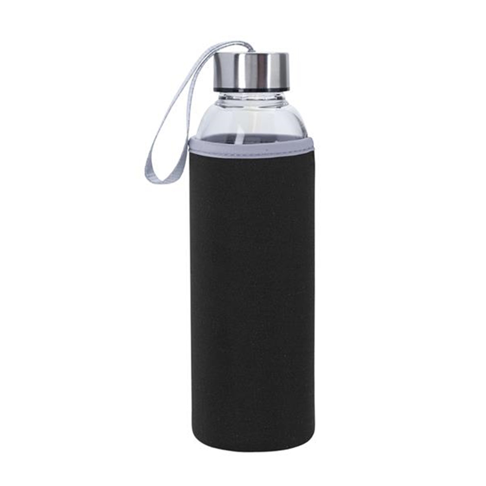 18 Oz Pure Glass Bottle Black