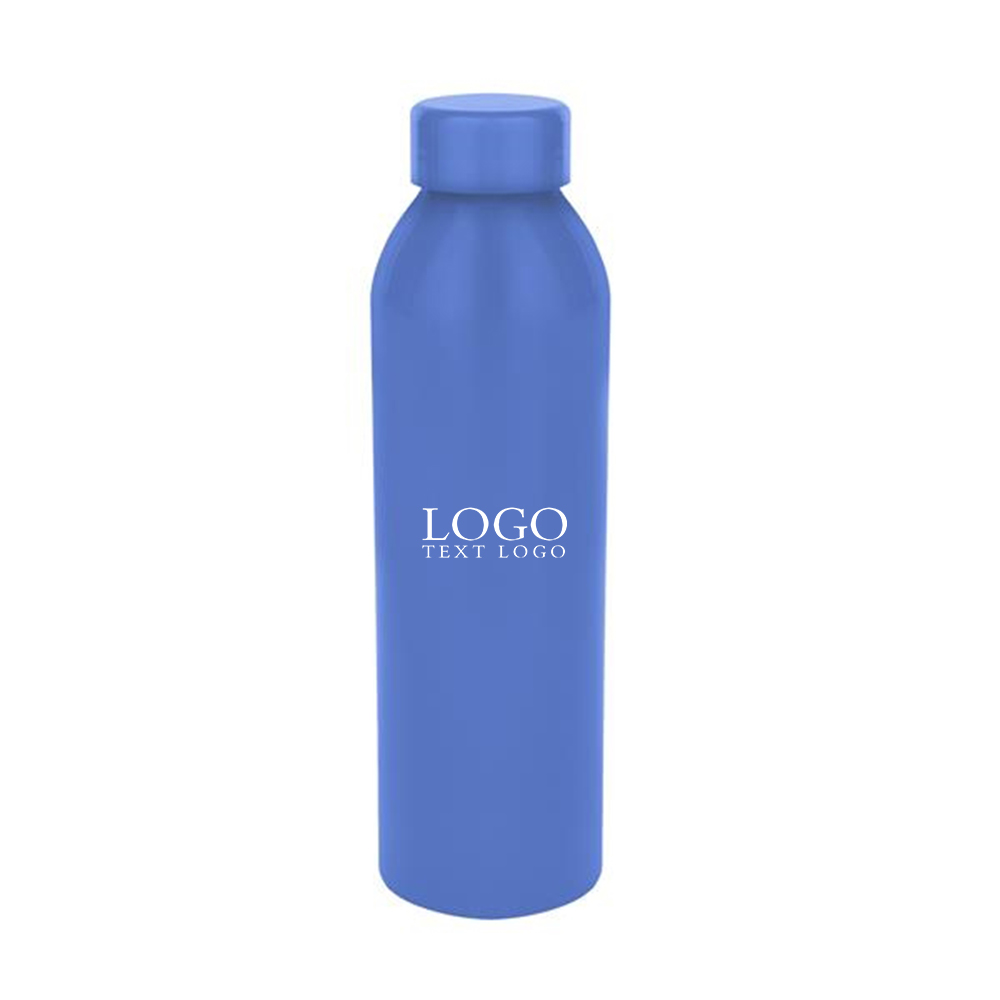 20 Oz Aluminum Water Bottle Blue with Logo