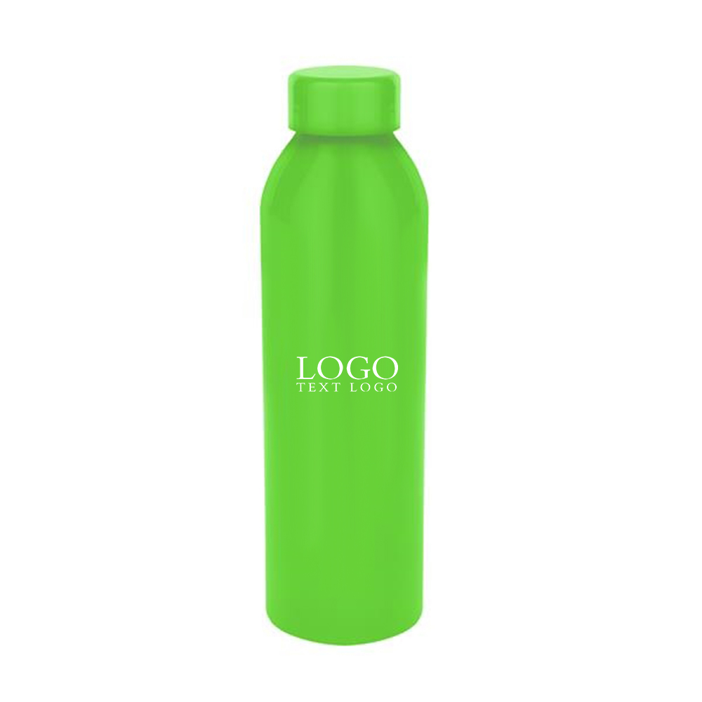 20 Oz Aluminum Water Bottle Lime with Logo