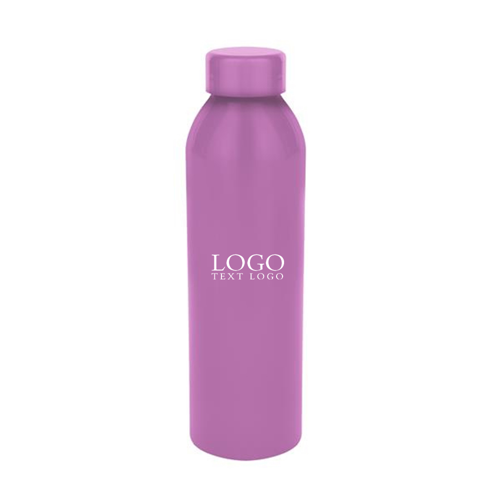 20 Oz Aluminum Water Bottle Purple with Logo