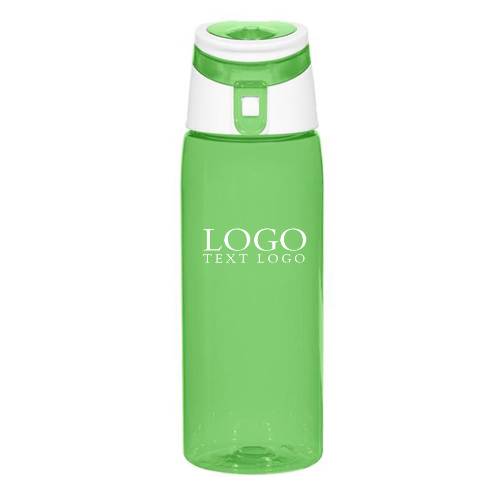 24 Oz Tritan Flip-Top Sports Bottle Green with Logo