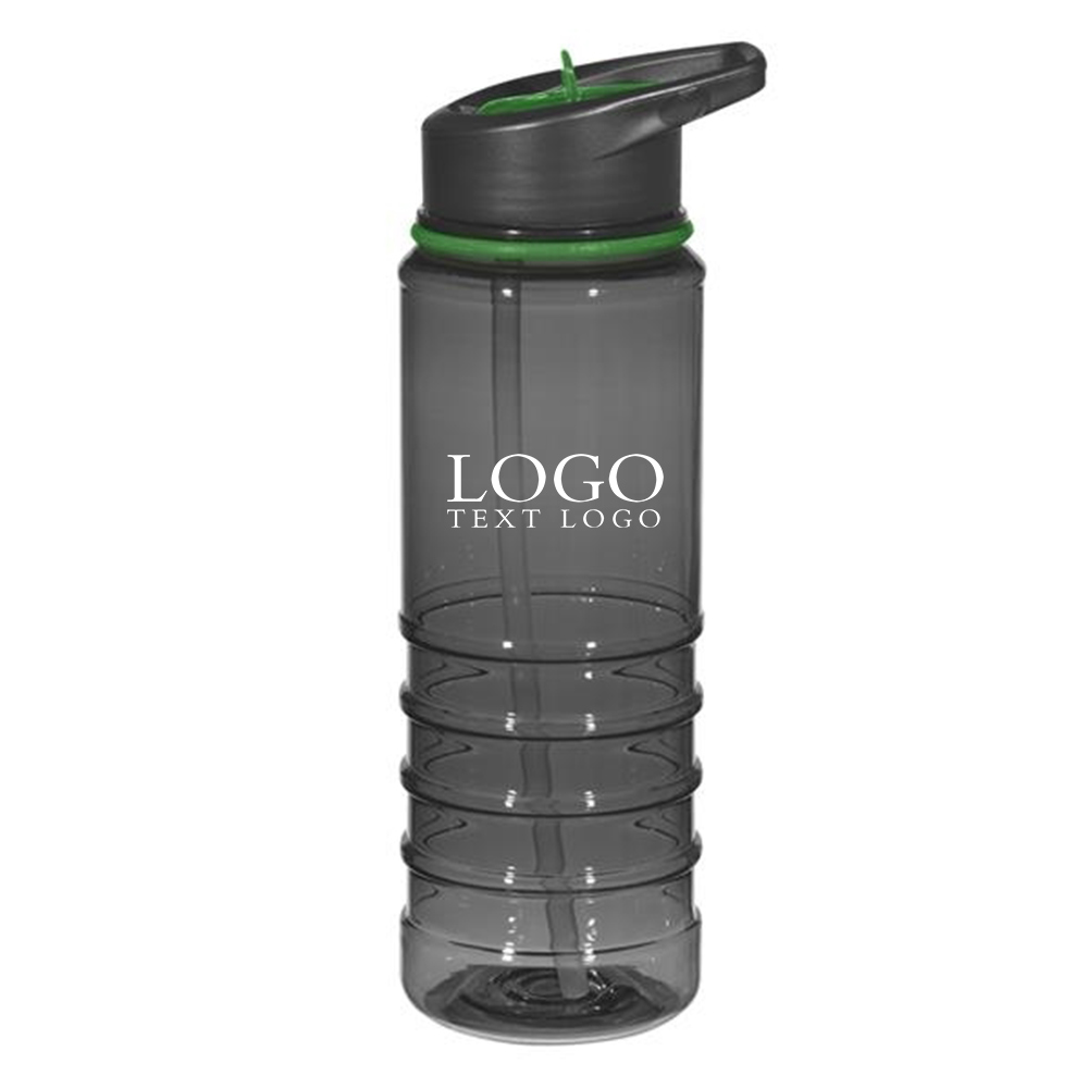 24 Oz Tritan Gripper Bottle Green with Logo
