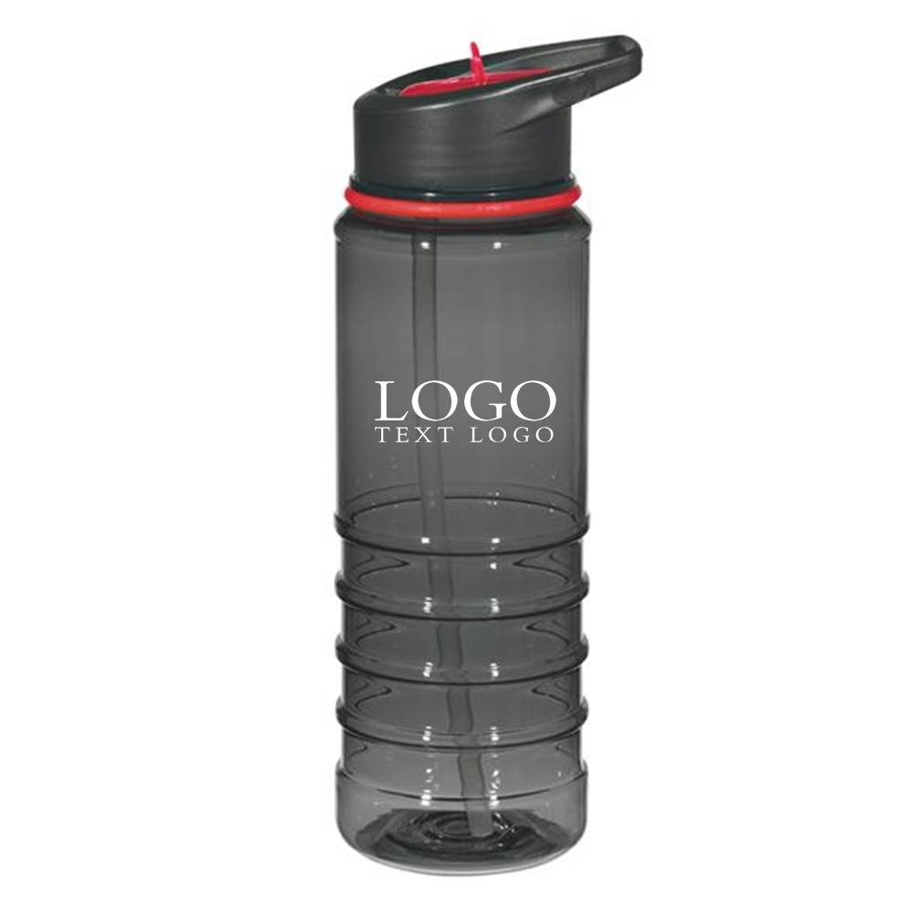 24 Oz Tritan Gripper Bottle Red with Logo