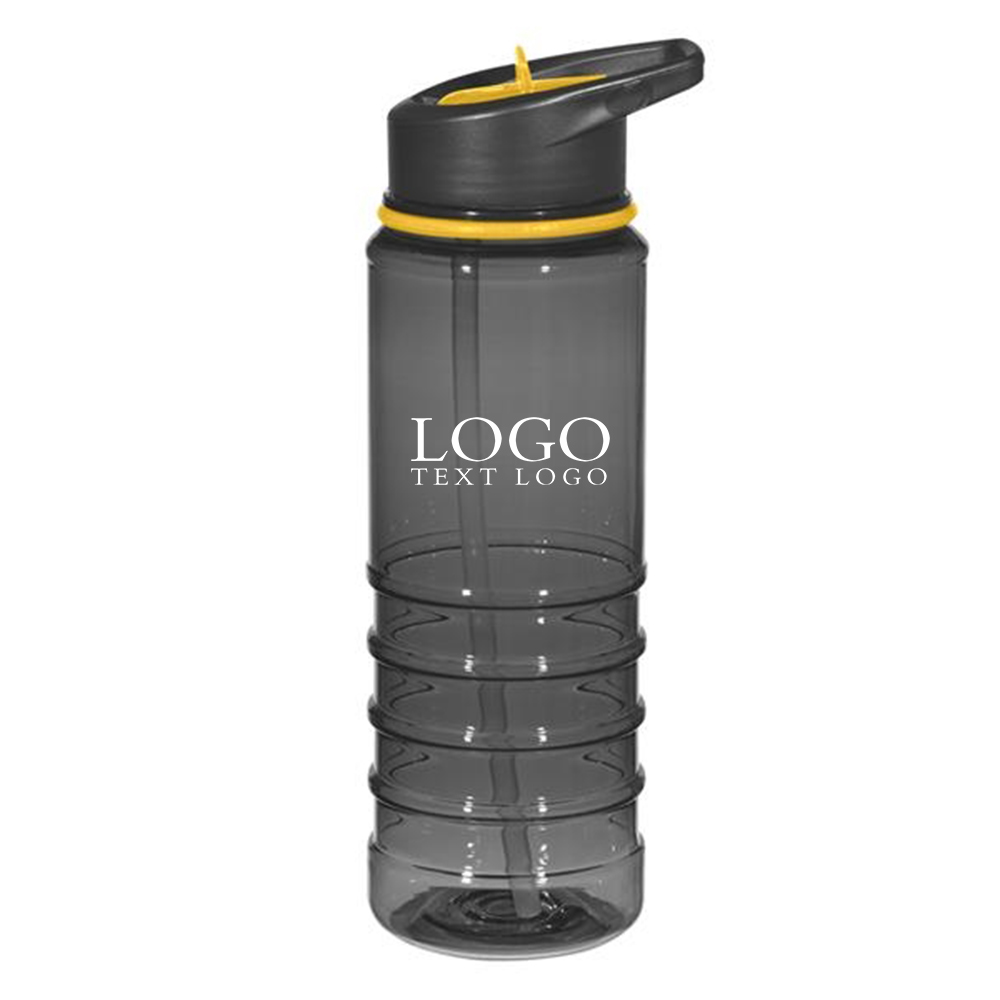 24 Oz Tritan Gripper Bottle Yellow with Logo