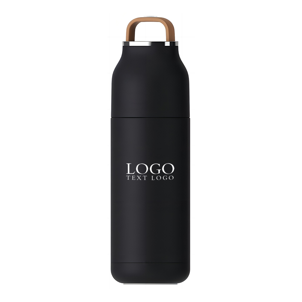 Black Promo 12 Ounce Chill Water Bottle With Logo