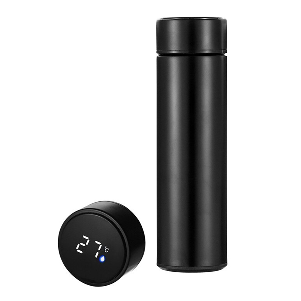 Black Promo Temperature Display Smart Insulated Water Bottle 17 oz