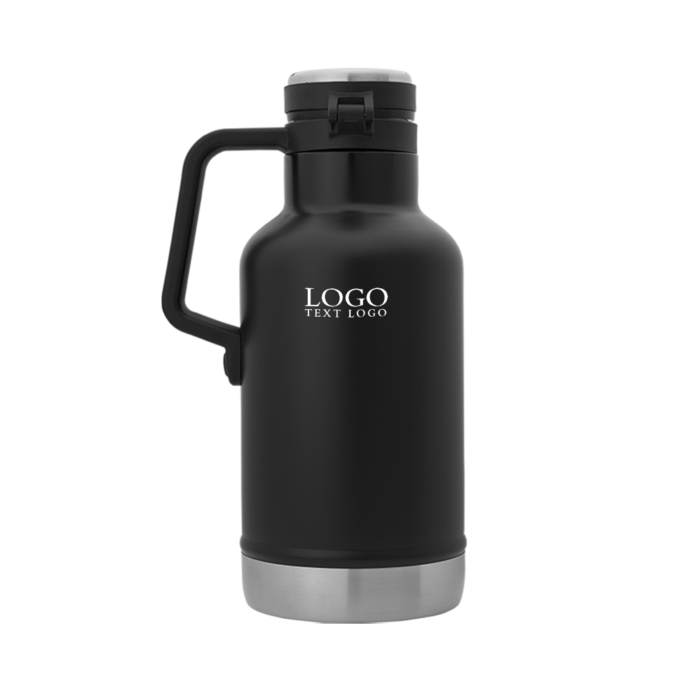 Black Promo Vacuum Insulated Wide Mouth Bottle Wirh Logo