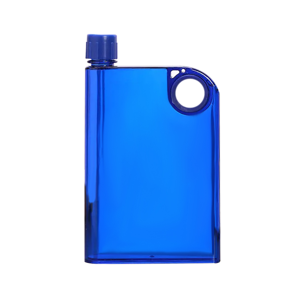 Blue Promo 13oz Notebook Portable Flat Water Bottle
