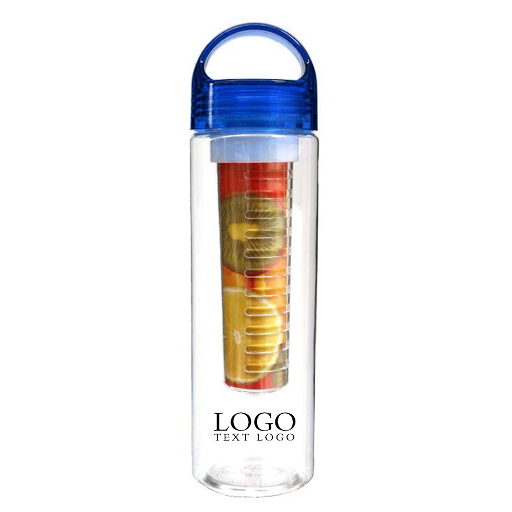 Blue Promo 24oz Fruit Infuser Water Bottle With Logo