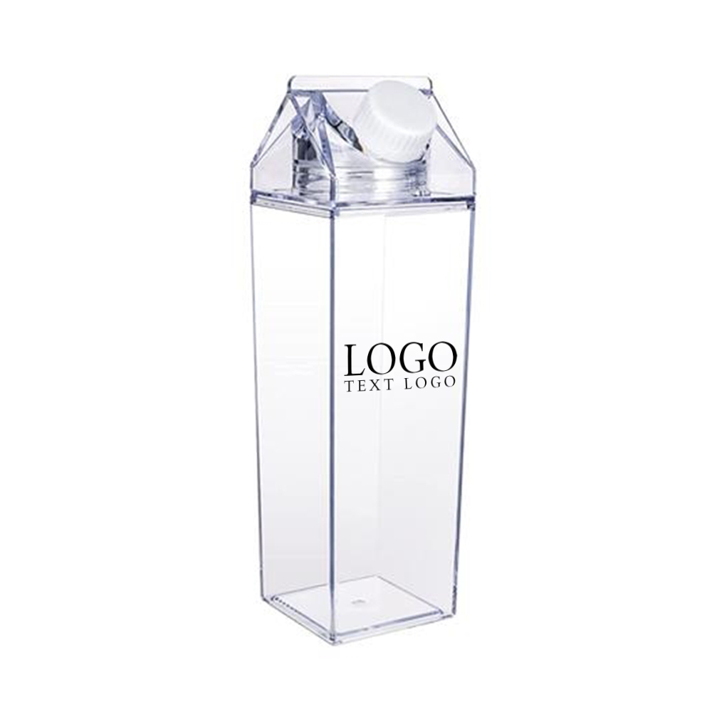 Clear Promo 17oz Transparent Milk Carton Water Bottle With Logo