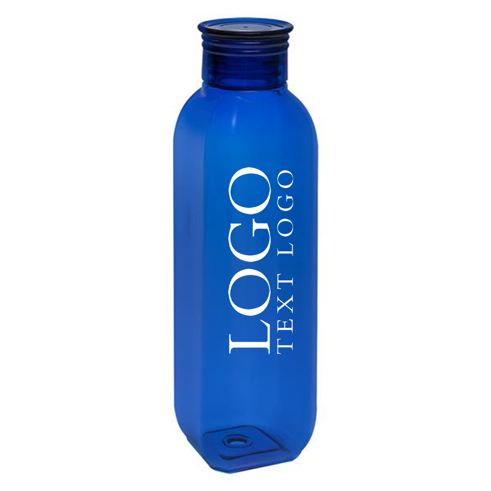 Custom 26 Oz Translucent Blue Tritan Bottle with Logo