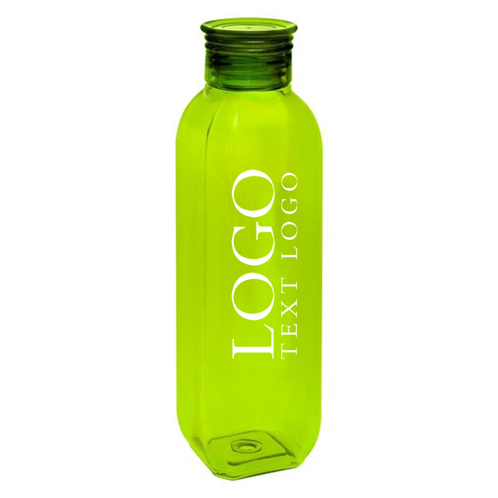 Custom 26 Oz Translucent Lime Green Tritan Bottle with Logo