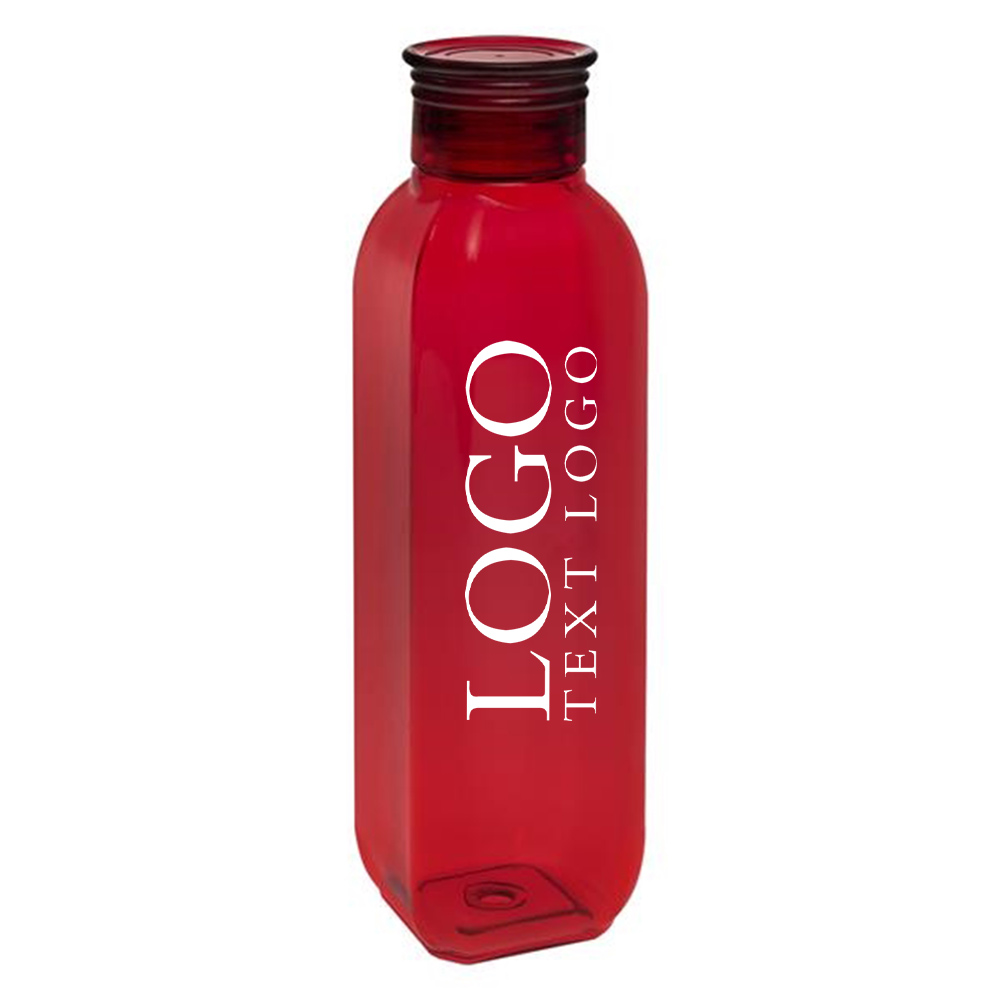 Custom 26 Oz Translucent Red Tritan Bottle with Logo