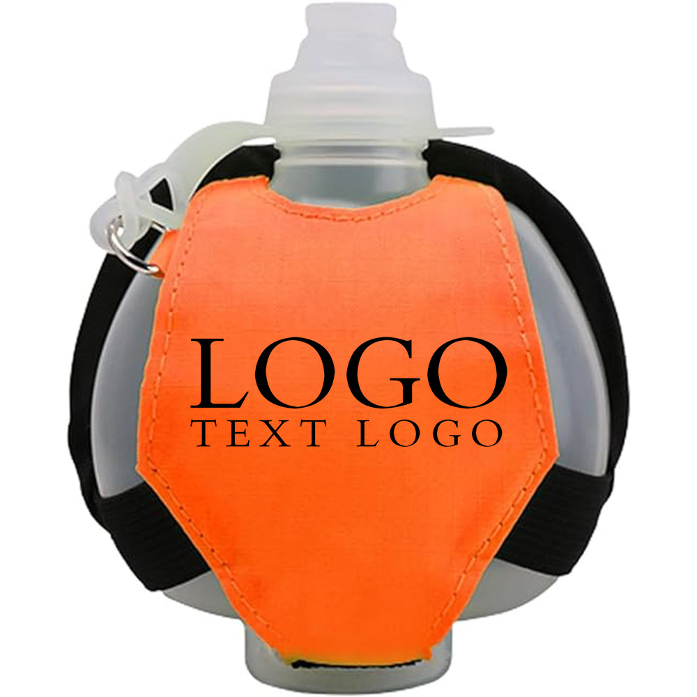 Orange Promo 7oz Portable Wrist Adjustable Water Bottle With Logo