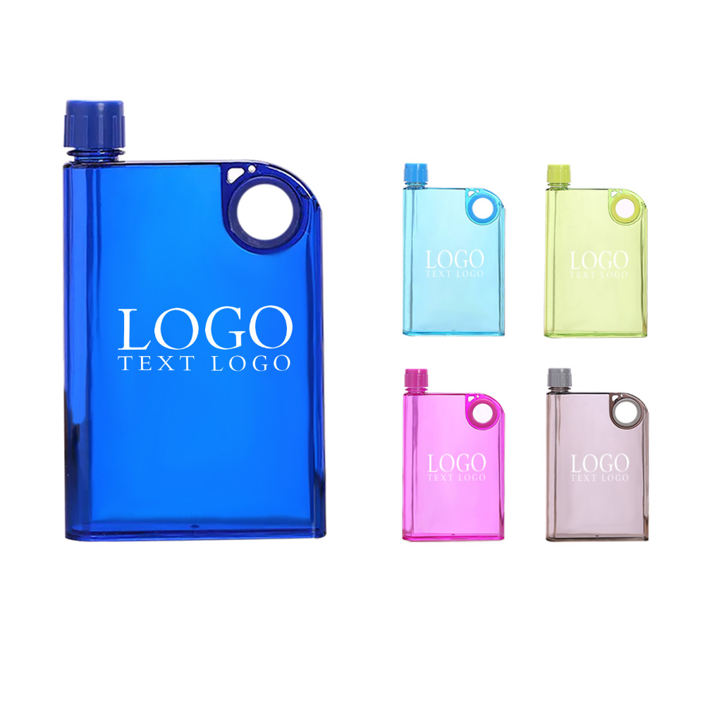Promo 13oz Notebook Portable Flat Water Bottle With Logo Group
