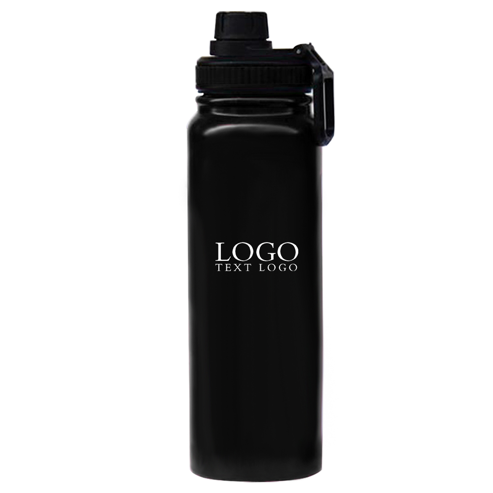 Promo 28oz Insulated Sports Water Bottle With Logo Black