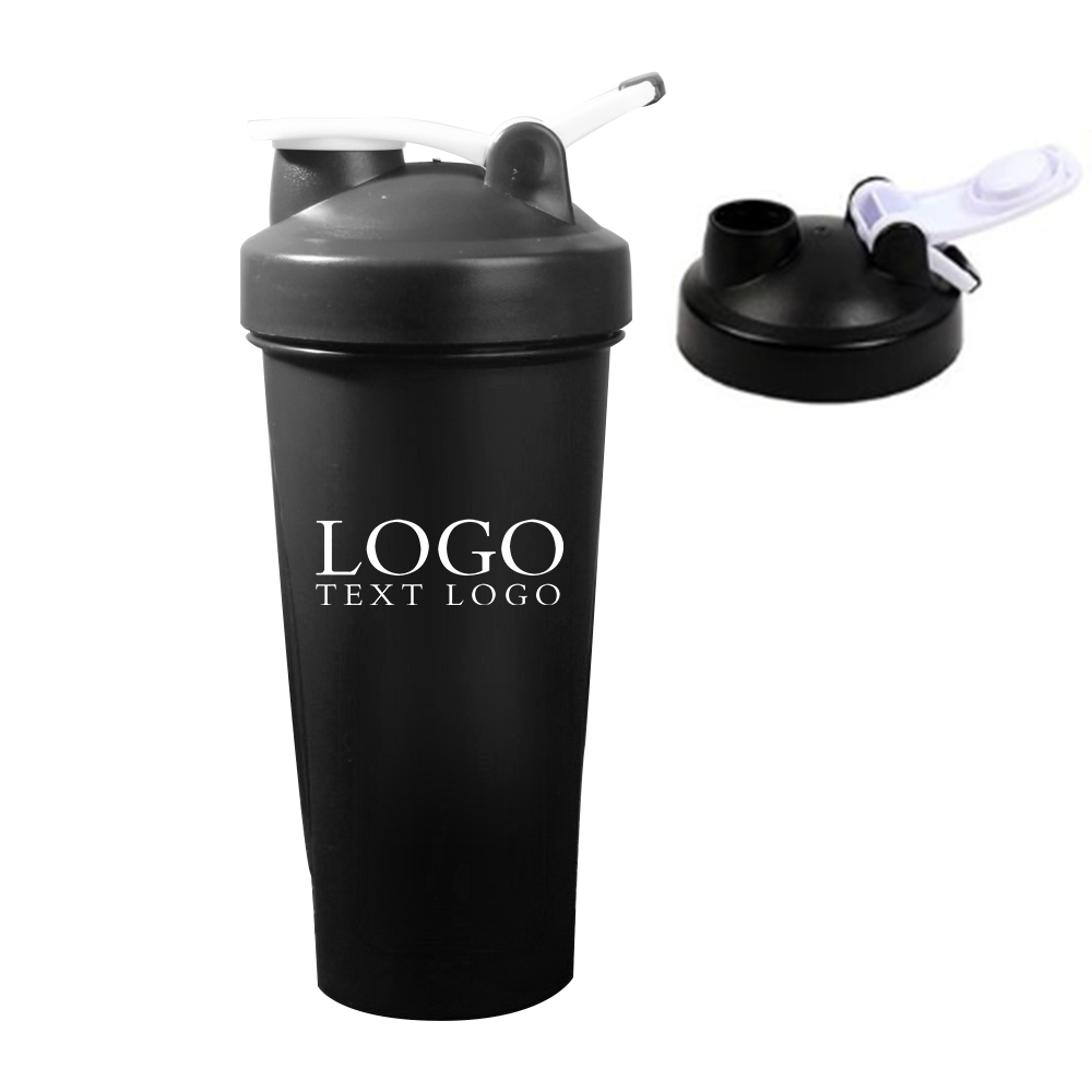 Promo Protein Shake Blend Bottle With Logo  Black