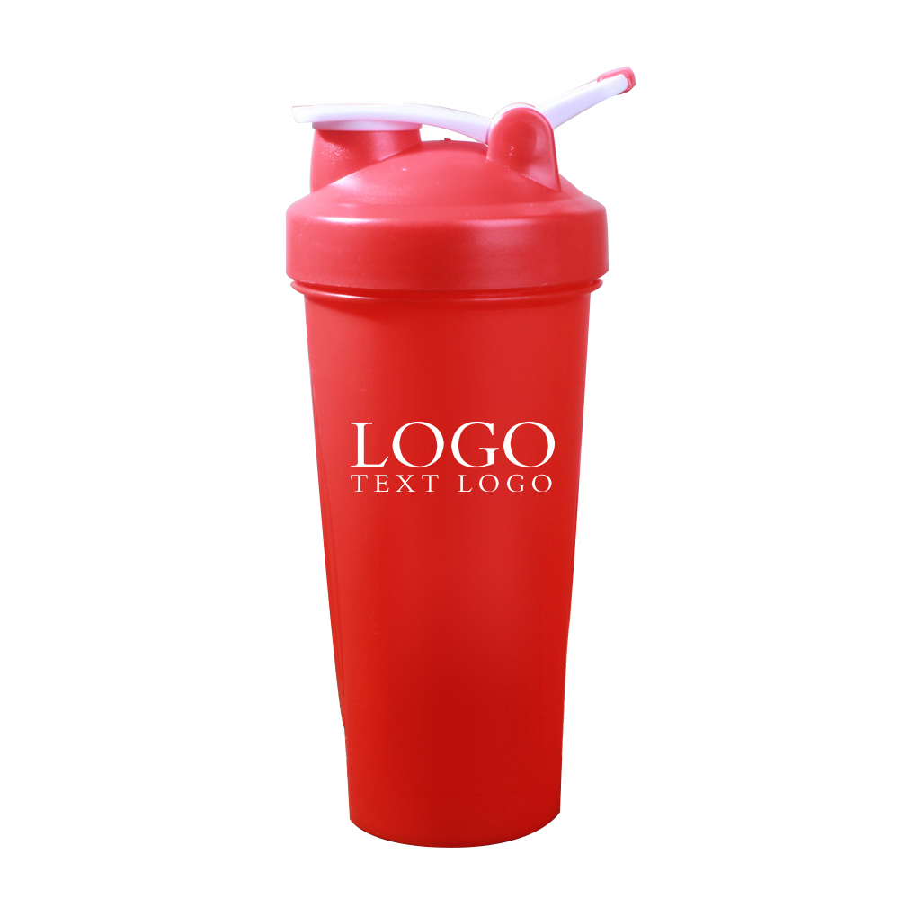 Promo Protein Shake Blend Bottle With Logo Red