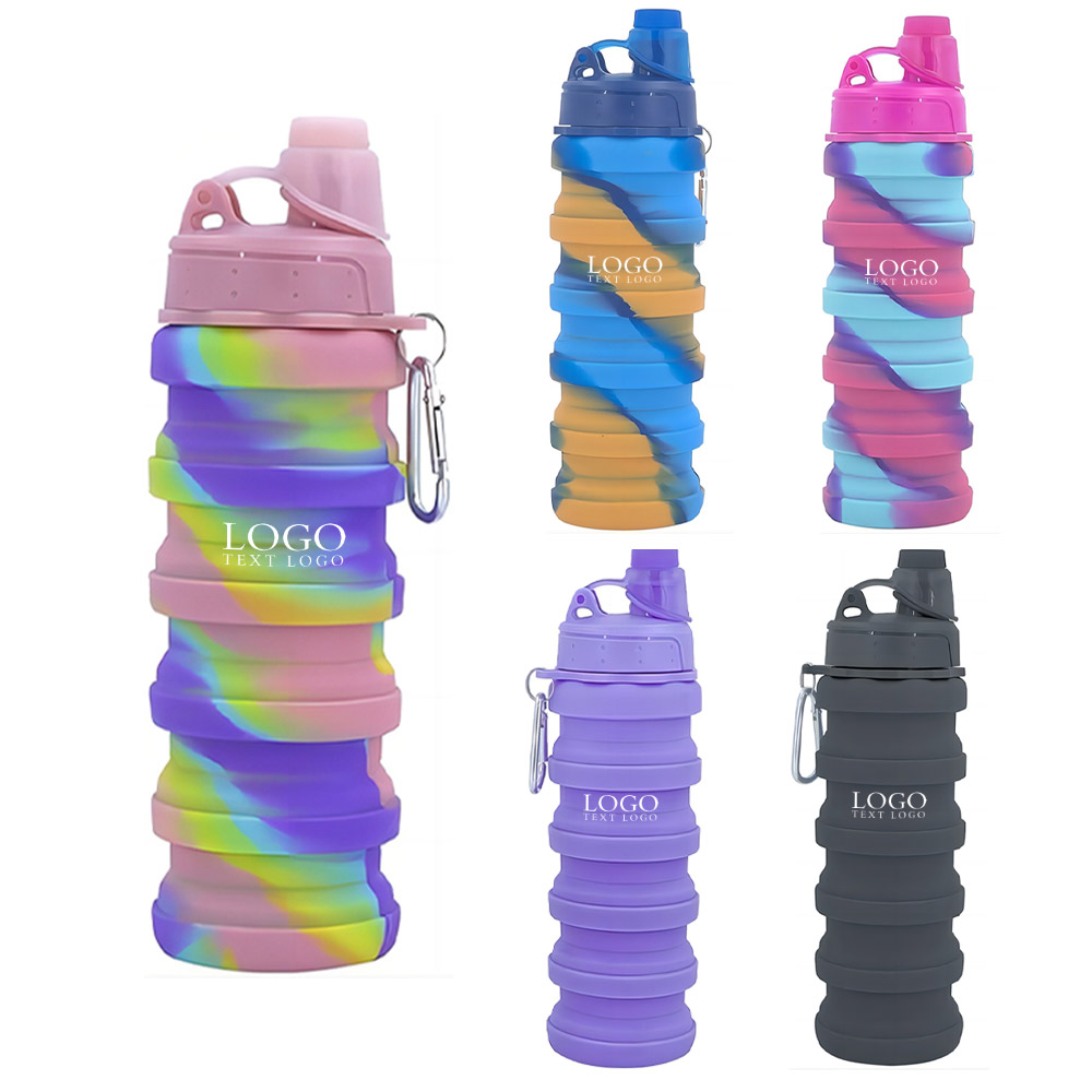 Promo Rainbow Collapsible Sports Water Bottles Group