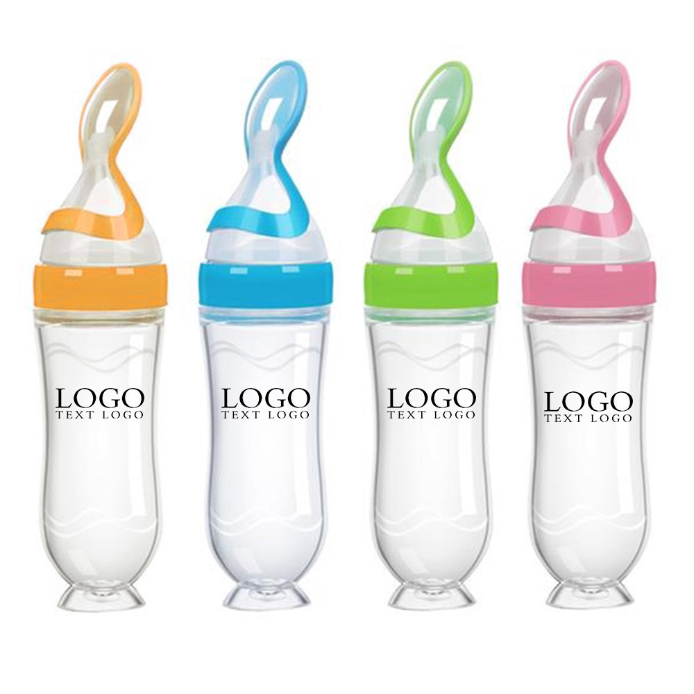 Promo Silicone Squeeze Feeding Bottle Spoon With Logo With Logo