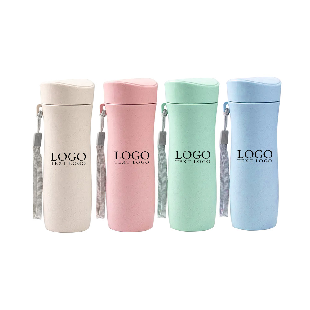 Promo Simple Wheat Straw Fiber Water Bottle With Logo Group