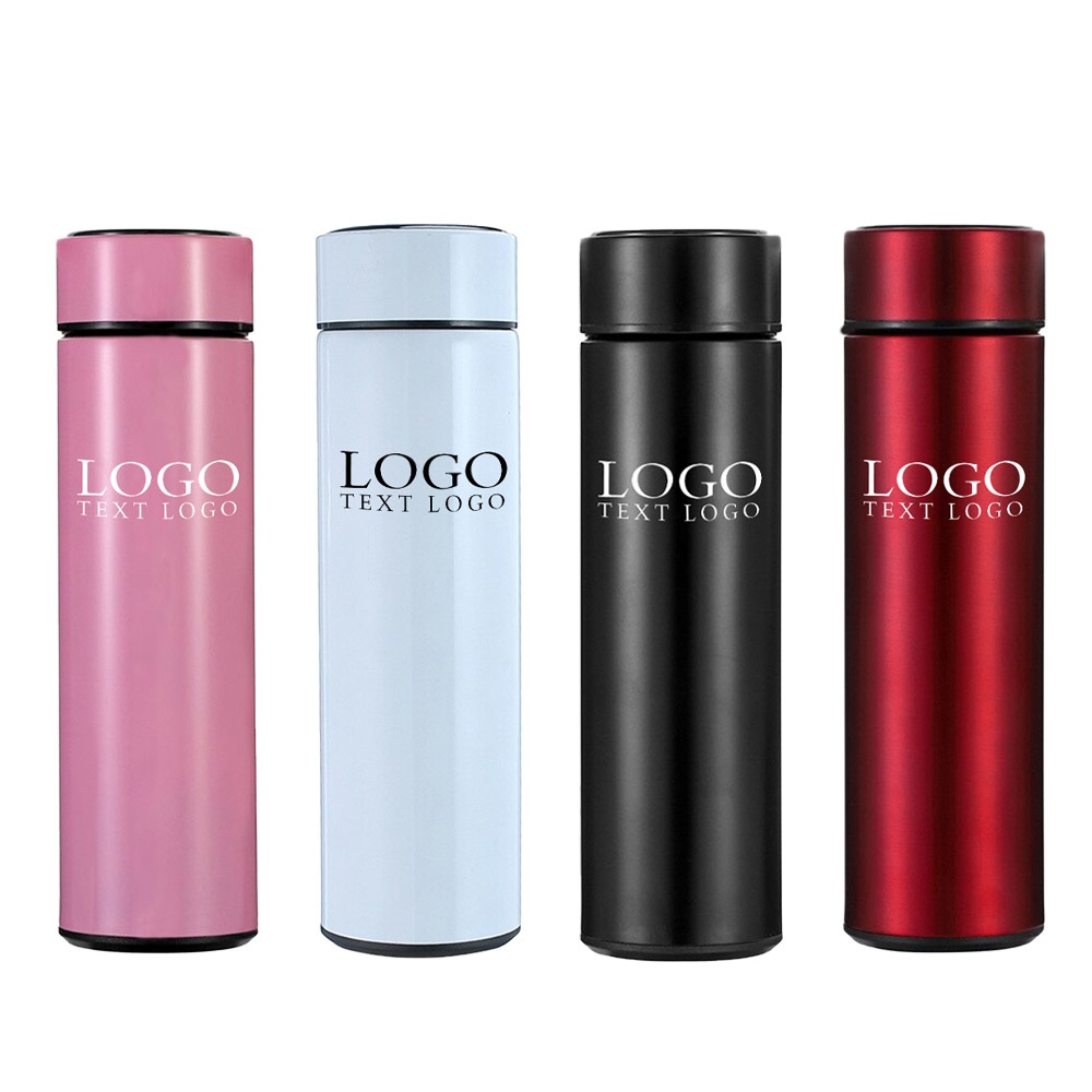 Promo Temperature Display Smart Insulated Water Bottle 17 oz With Logo Group