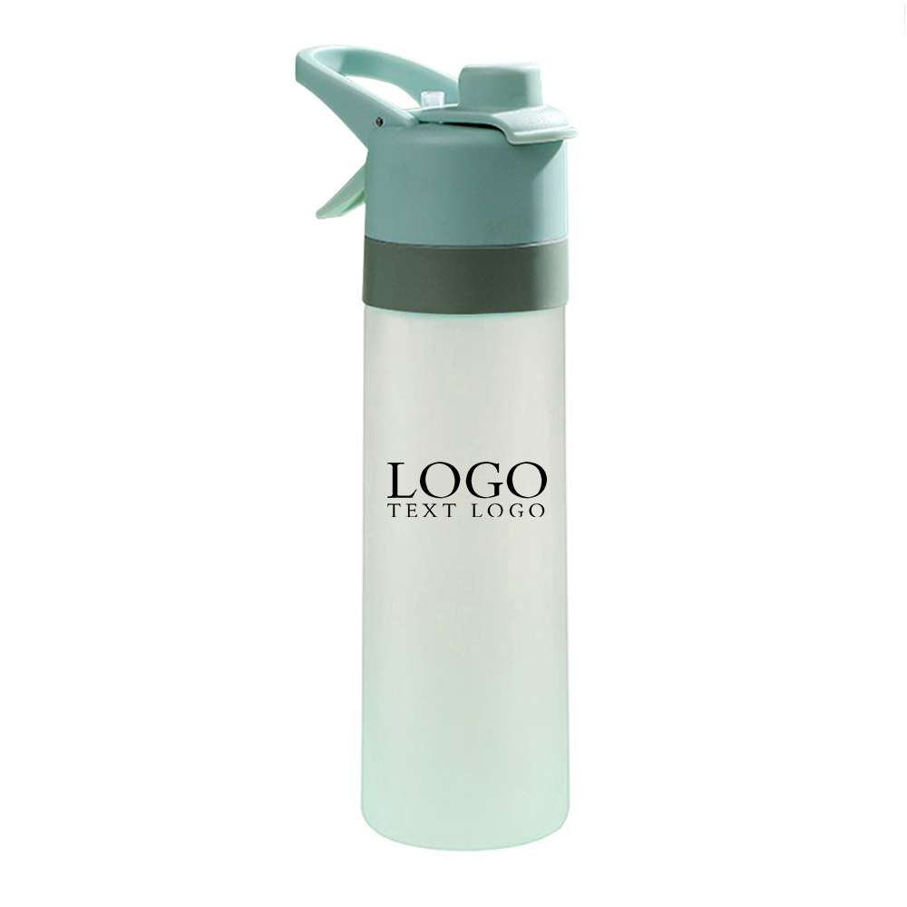 Promo Water Bottles With Spray Mist With Logo Green